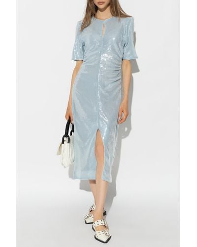 Ganni Sequin Dress, , Light - Blue