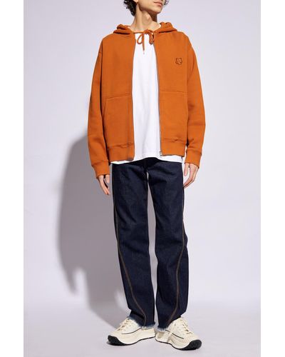 Maison Kitsuné Hoodie With Logo - Orange