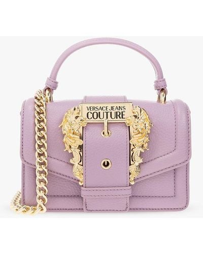 Versace Shoulder Bag With Baroque Buckle - Pink