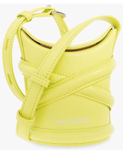 Alexander McQueen 'the Curve Mini' Shoulder Bag - Yellow