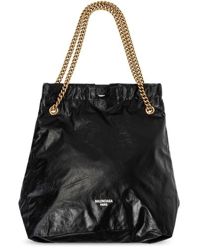 Balenciaga 'crush Medium' Shopper Bag, - Black