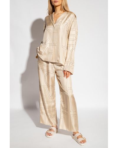 Totême Silk Pajama Top - Natural