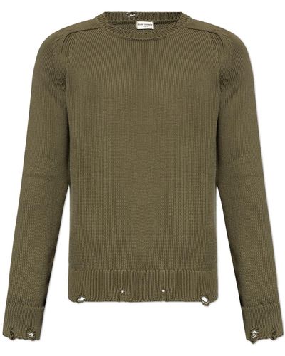 Saint Laurent Cotton Sweater - Green