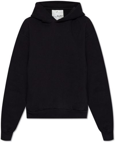 Acne Studios Hoodie With Logo Patch, - Blue