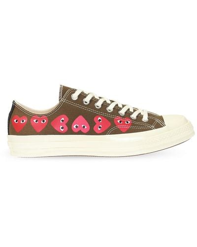 COMME DES GARÇONS PLAY Cdg Play X Converse Unisex Chuck Taylor All Star Multi Heart Low-top Trainers - Green