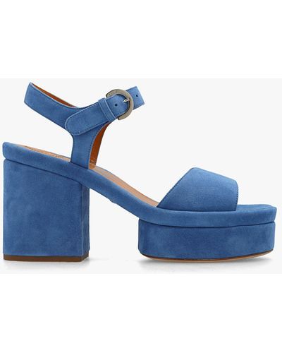 Chloé Blue 'odina' Heeled Sandals