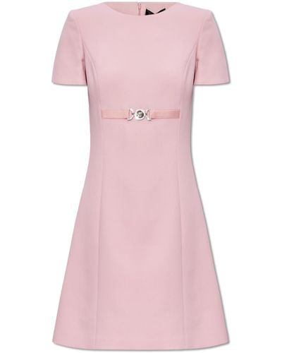 Versace Dress With Short Sleeves, - Pink