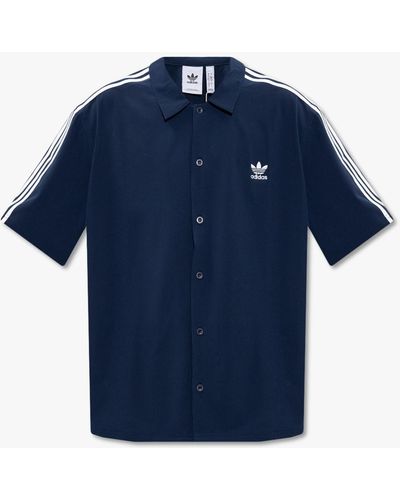 adidas Originals Shirt With Short Sleeves - Blue