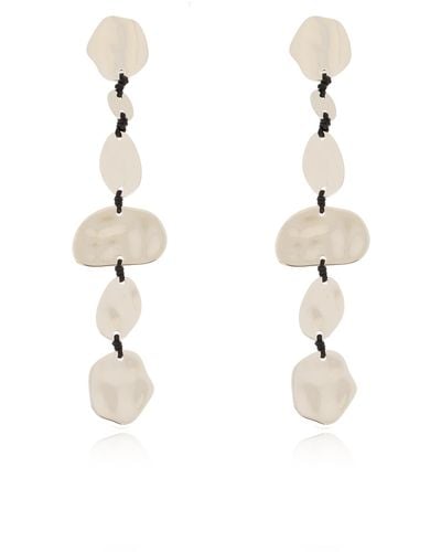 Cult Gaia 'val' Drop Clip-on Earrings, - White