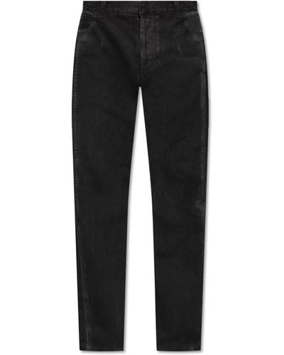 Alexander McQueen Jeans With Logo, - Black
