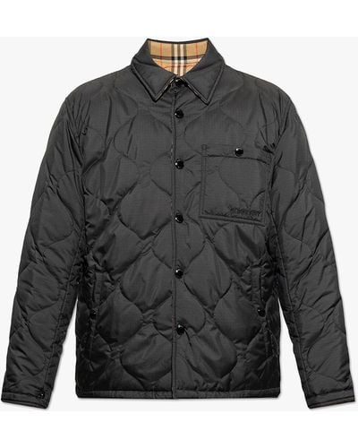 Burberry 'francis' Quilted Jacket, - Black