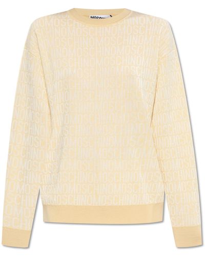 Moschino Jumper With Logo - Natural