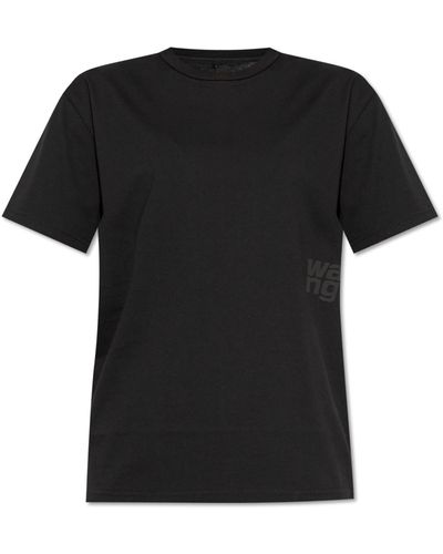 T By Alexander Wang T-shirt With Logo, - Black