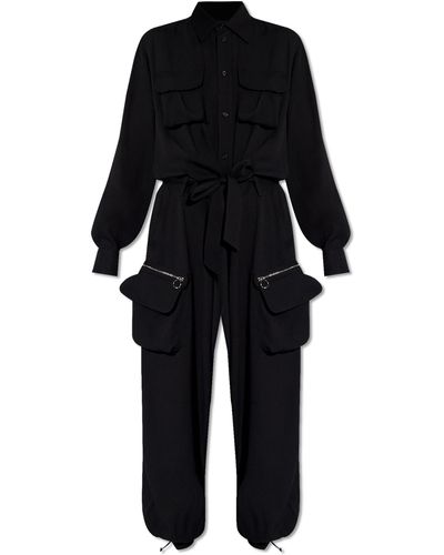 DSquared² Jumpsuit With Multiple Pockets, - Black