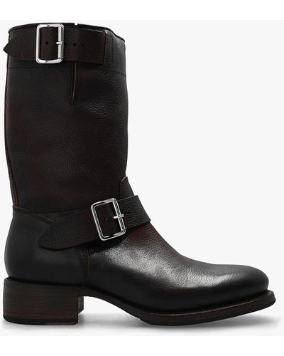 DSquared² 'harley' Leather Boots - Black