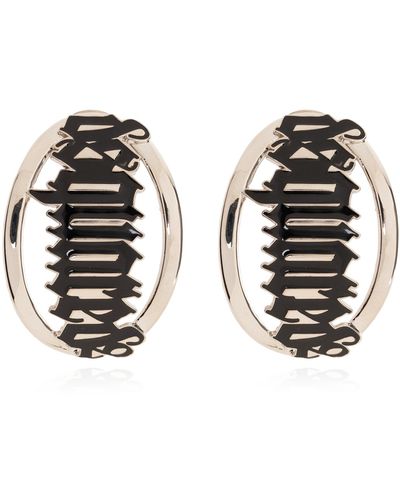DSquared² Clip-on Earrings With Logo, - Black