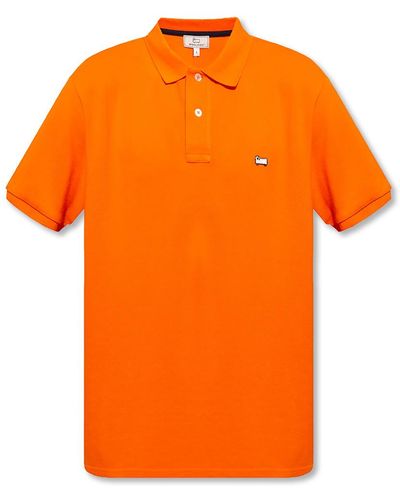Woolrich Polo Shirt With Logo - Orange