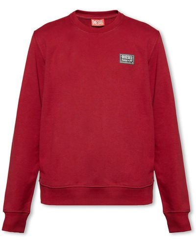 DIESEL ‘-Ginn-Sp’ Sweatshirt With Logo, ' - Red