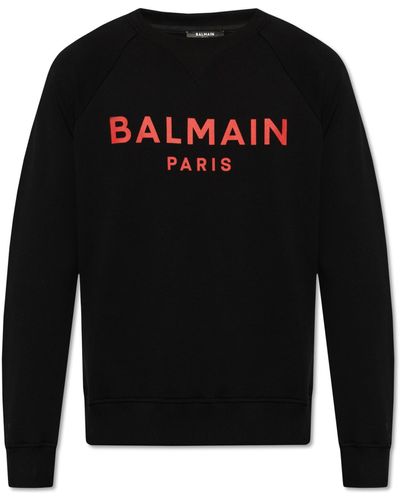 Balmain Sweatshirt With Logo Print - Black