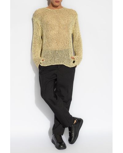 Jil Sander + Openwork Sweater, - Yellow