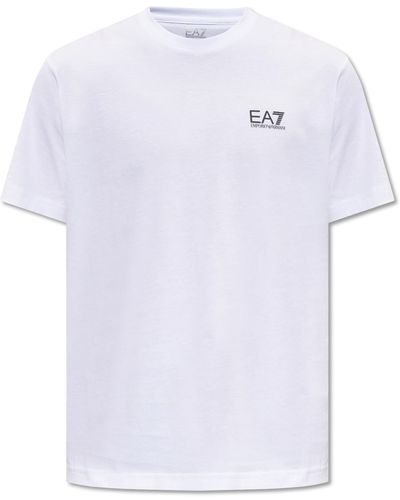EA7 T-shirt With Logo, - White