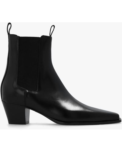 Totême Heeled Leather Chelsea Boots - Black