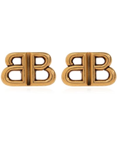 Balenciaga 'Monaco Xs' Brass Earrings - Metallic