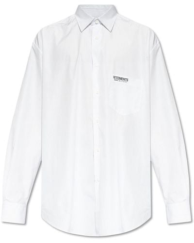 Vetements Oversized Shirt - White