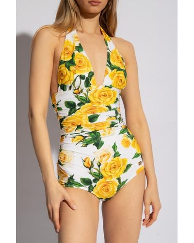 Dolce & Gabbana One-Piece Swimsuit - Yellow