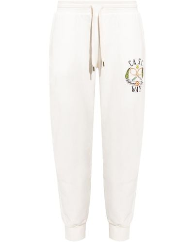 Casablancabrand Joggers With Logo - Natural