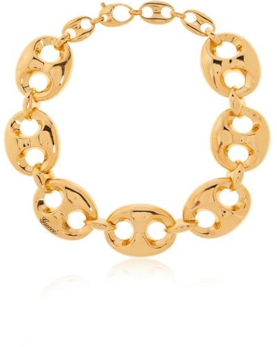 Gucci Brass Necklace, - Metallic