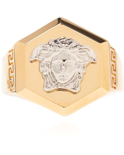 Versace Ring With Signature Application - Natural
