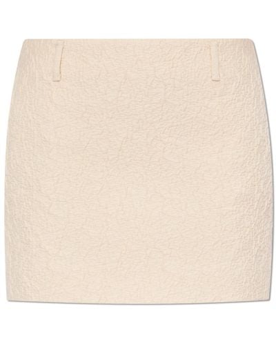 Gucci Pleated Skirt, - Natural