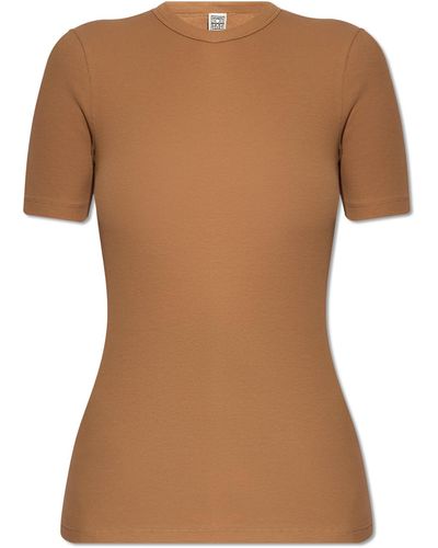 Totême Suede Shirt, - Brown