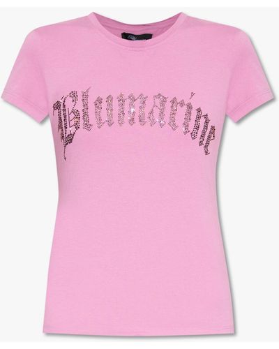 Blumarine T-Shirt With Logo - Pink