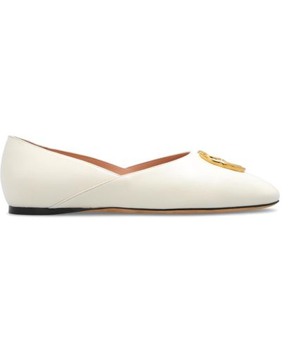 Bally ‘Gerry’ Leather Ballet Flats - White