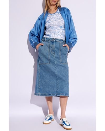 Maison Kitsuné Denim Skirt - Blue