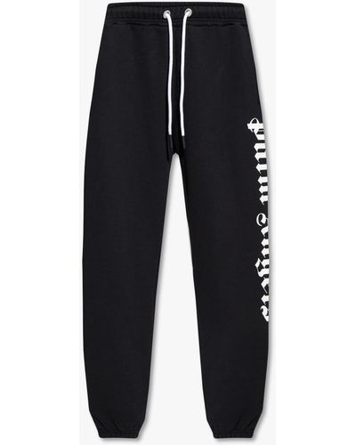 Palm Angels Joggers With Logo - Blue