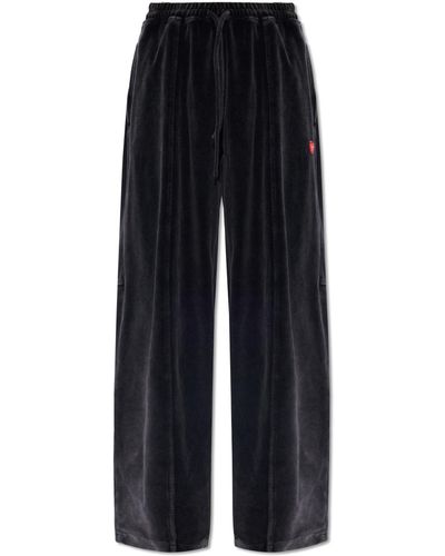 T By Alexander Wang Velour Joggers, - Black