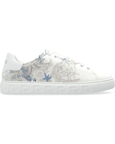 Versace Patterned Trainers, - White