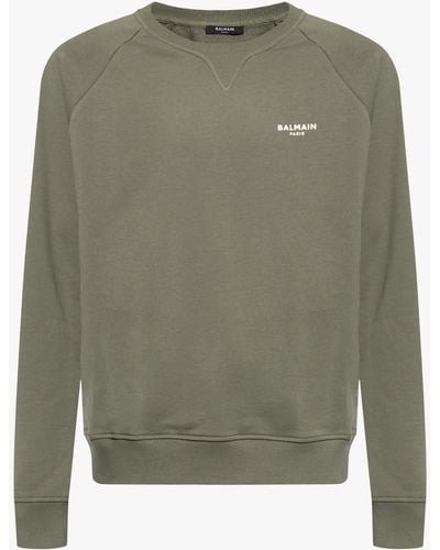 Balmain Sweatshirt With Logo, - Green