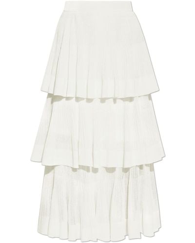 Zimmermann Ruffled Skirt - White