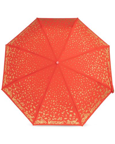 Moschino Umbrella With Logo - Orange