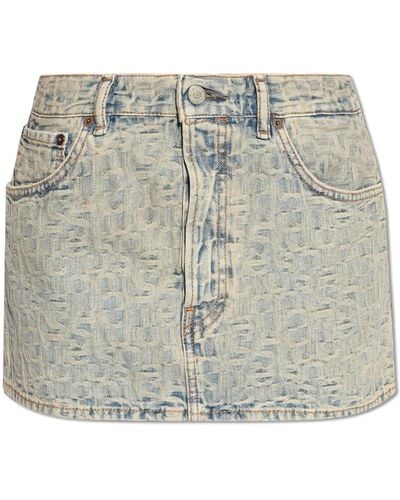 Acne Studios Mini Denim Skirt, - Blue