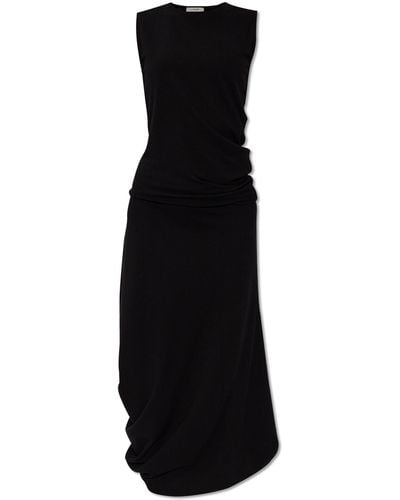 Lemaire Cotton Sleeveless Dress, - Black