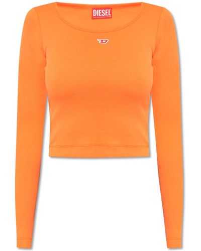 DIESEL 't-ballet' Top With Logo - Orange