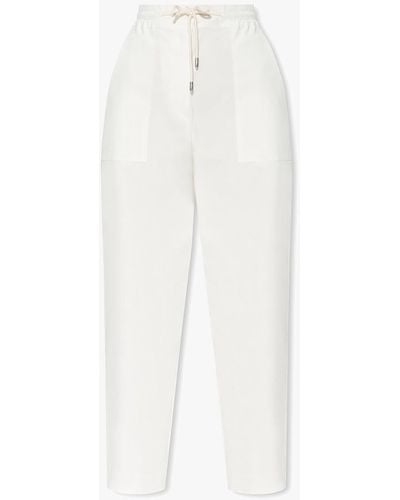 Emporio Armani Trousers From The Sustainable Collection - White