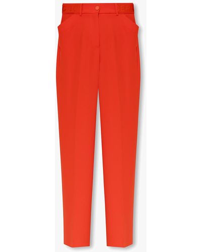 Iceberg Pleat-front Trousers With Logo - Red