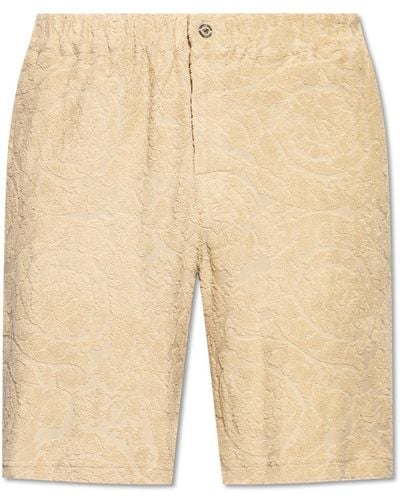 Versace Cotton Shorts - Natural