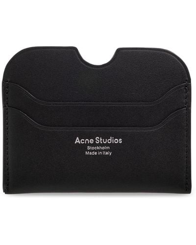 Acne Studios Leather Card Case, - Black
